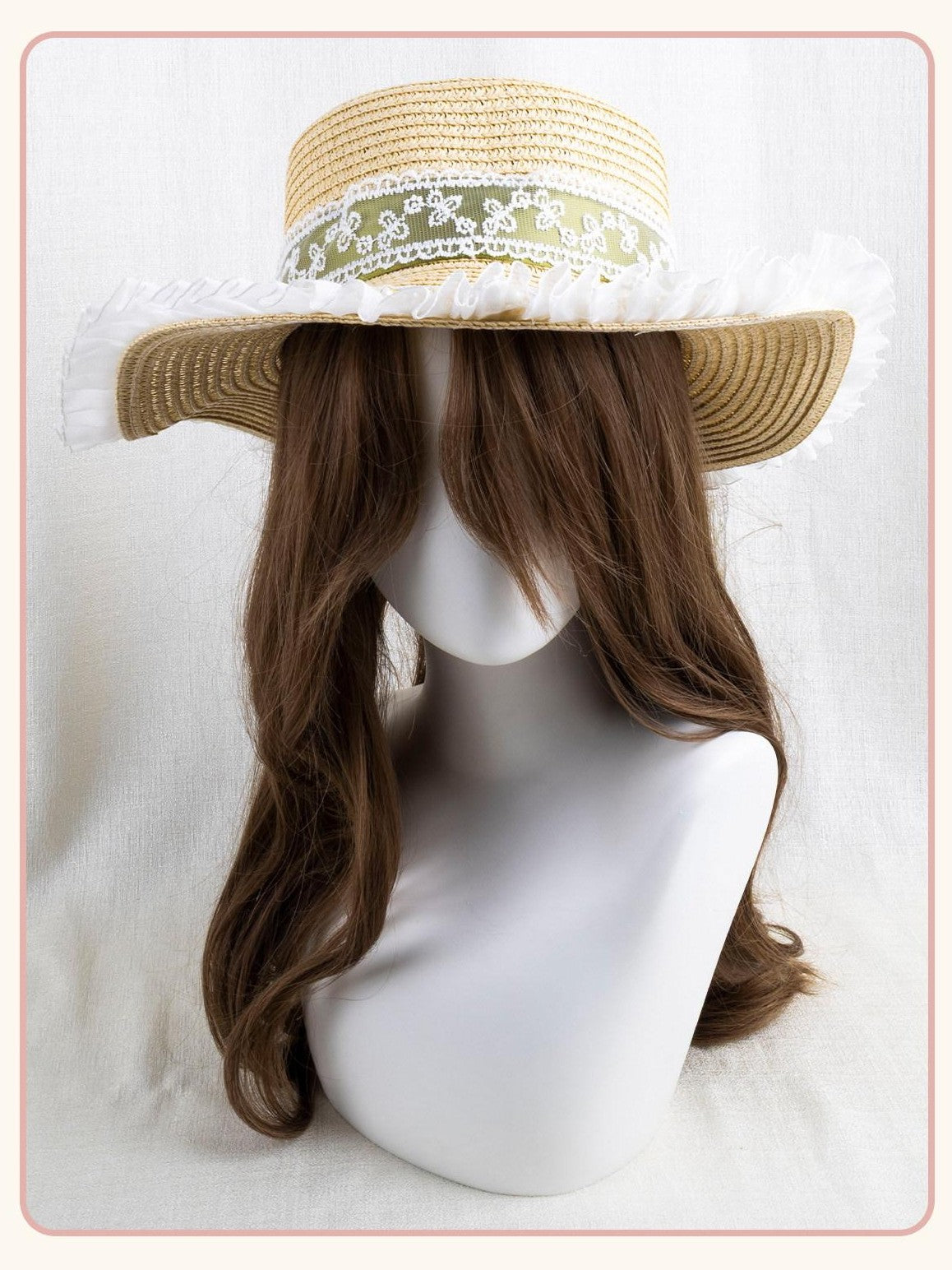 Stardust Rose Multicolor Woven Floral Large Bow Wide Brim Sun Protection Women's Full Bonnets