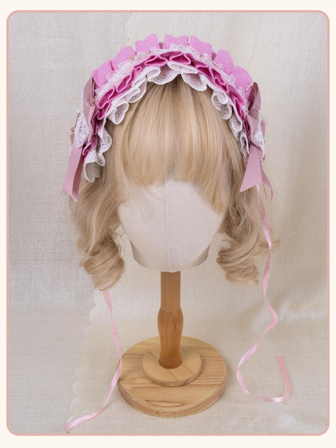 Stardust Rose Pink Stardust Rose Lace Ballet Lolita Women's Kc / Headbands