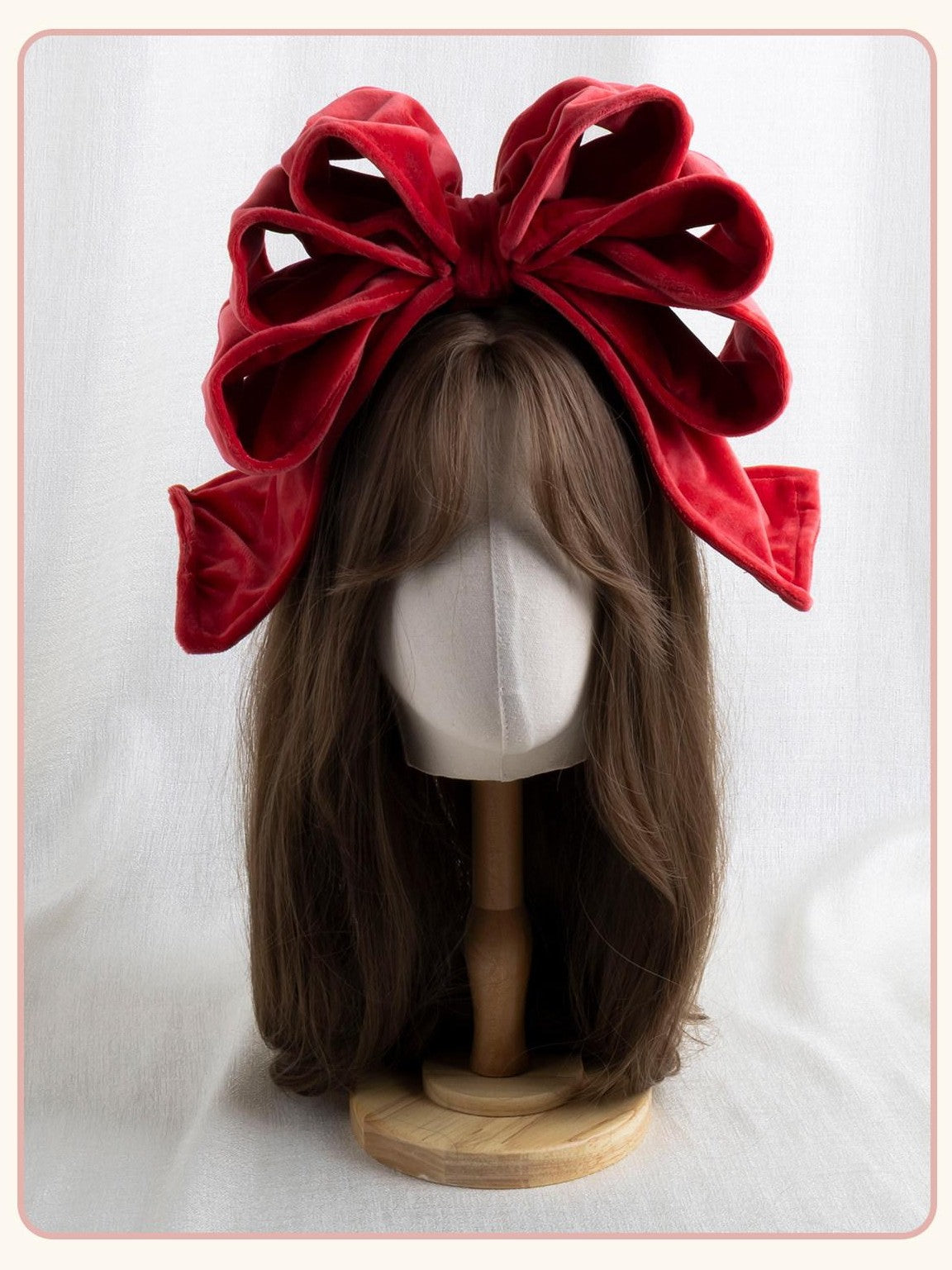 Stardust Rose Rose Motif Lolita Oversized Bow Women's Velvet Ribbon Headbows