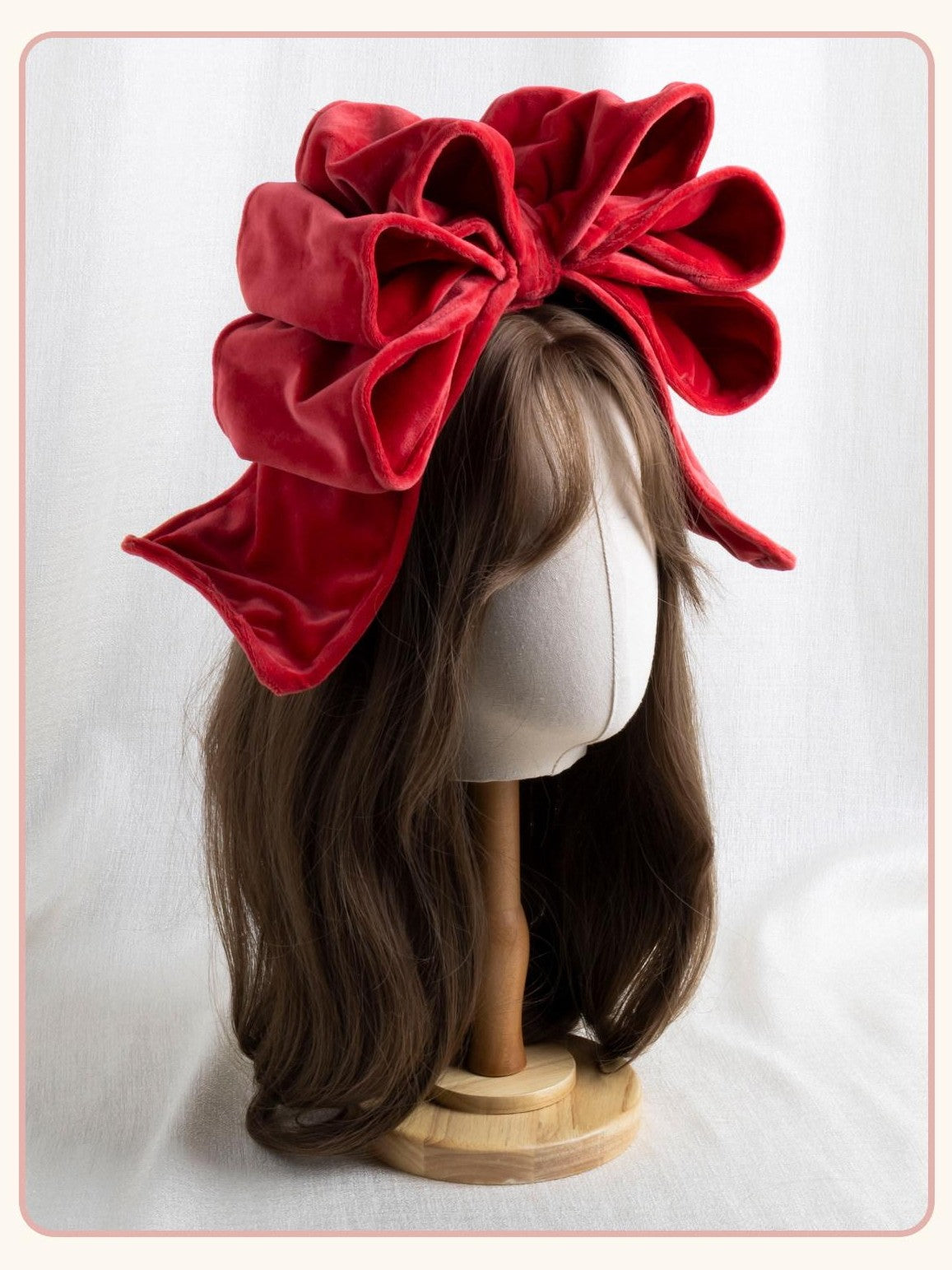 Stardust Rose Rose Motif Lolita Oversized Bow Women's Velvet Ribbon Headbows