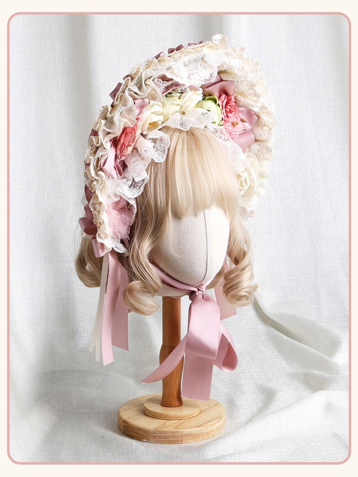 Stardust Rose Stardust Rose Bouquet Handmade Lolita Tea Party Women's Half Bonnets