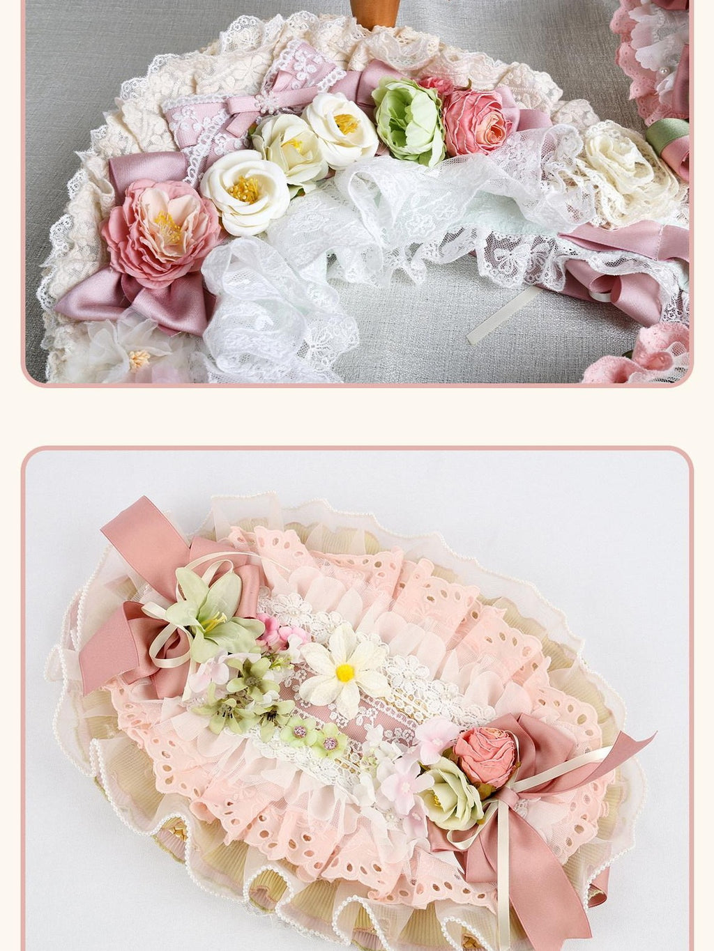 Stardust Rose Stardust Rose Bouquet Handmade Lolita Tea Party Women's Half Bonnets