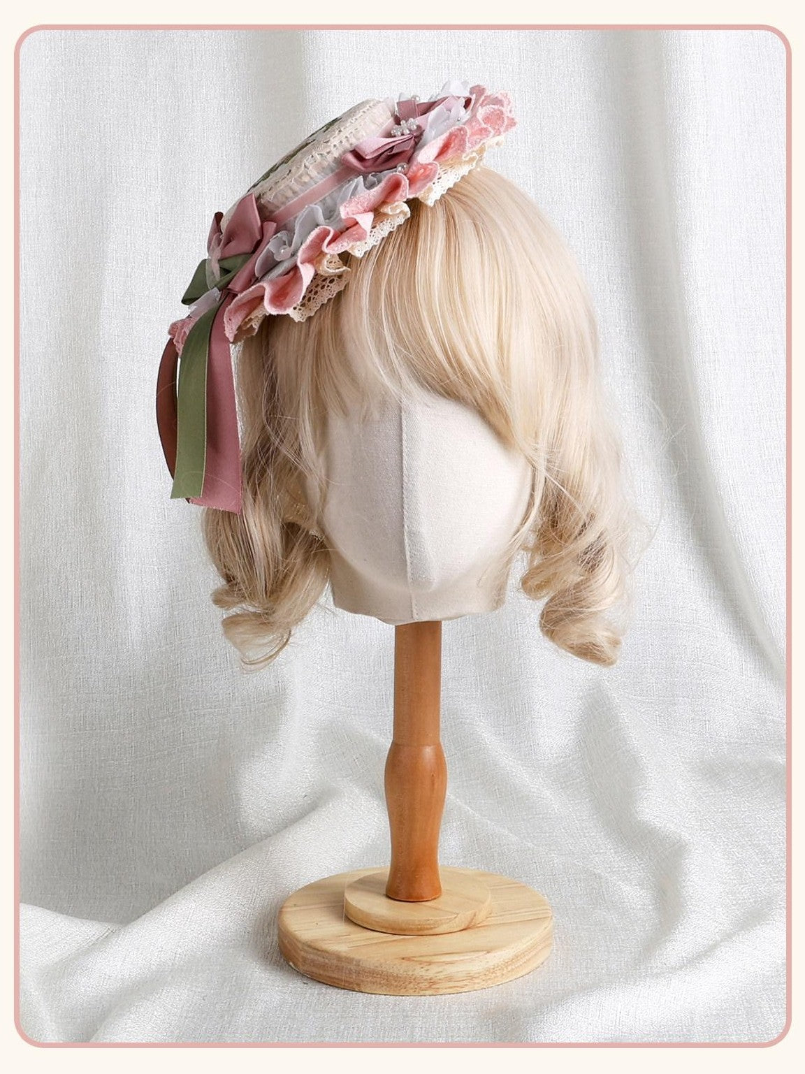 Stardust Rose Stardust Rose Bouquet Handmade Lolita Tea Party Women's Half Bonnets