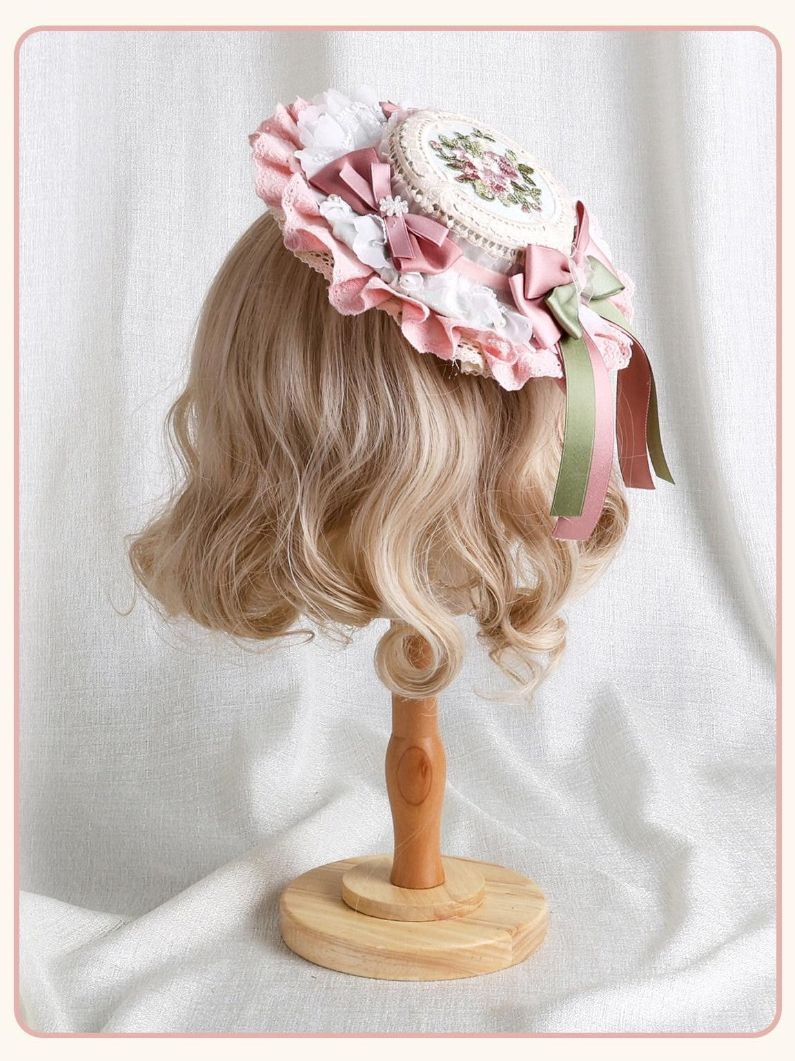 Stardust Rose Stardust Rose Bouquet Handmade Lolita Tea Party Women's Half Bonnets