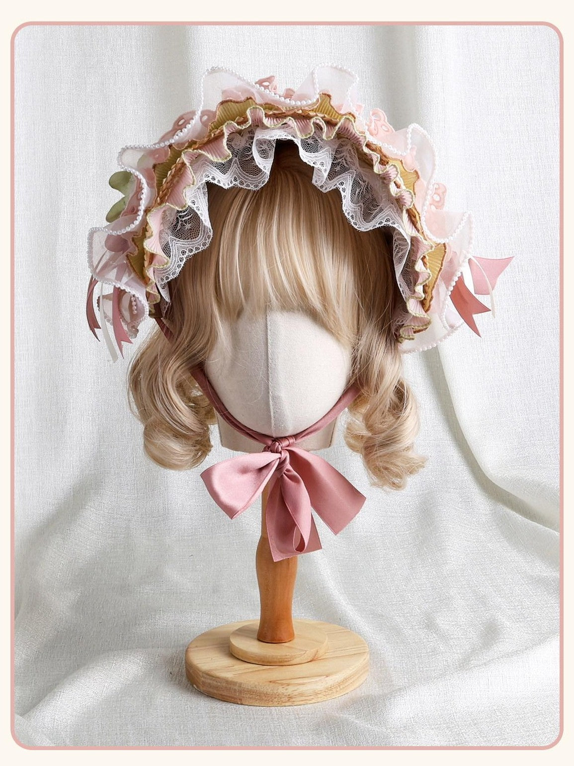 Stardust Rose Stardust Rose Bouquet Handmade Lolita Tea Party Women's Half Bonnets
