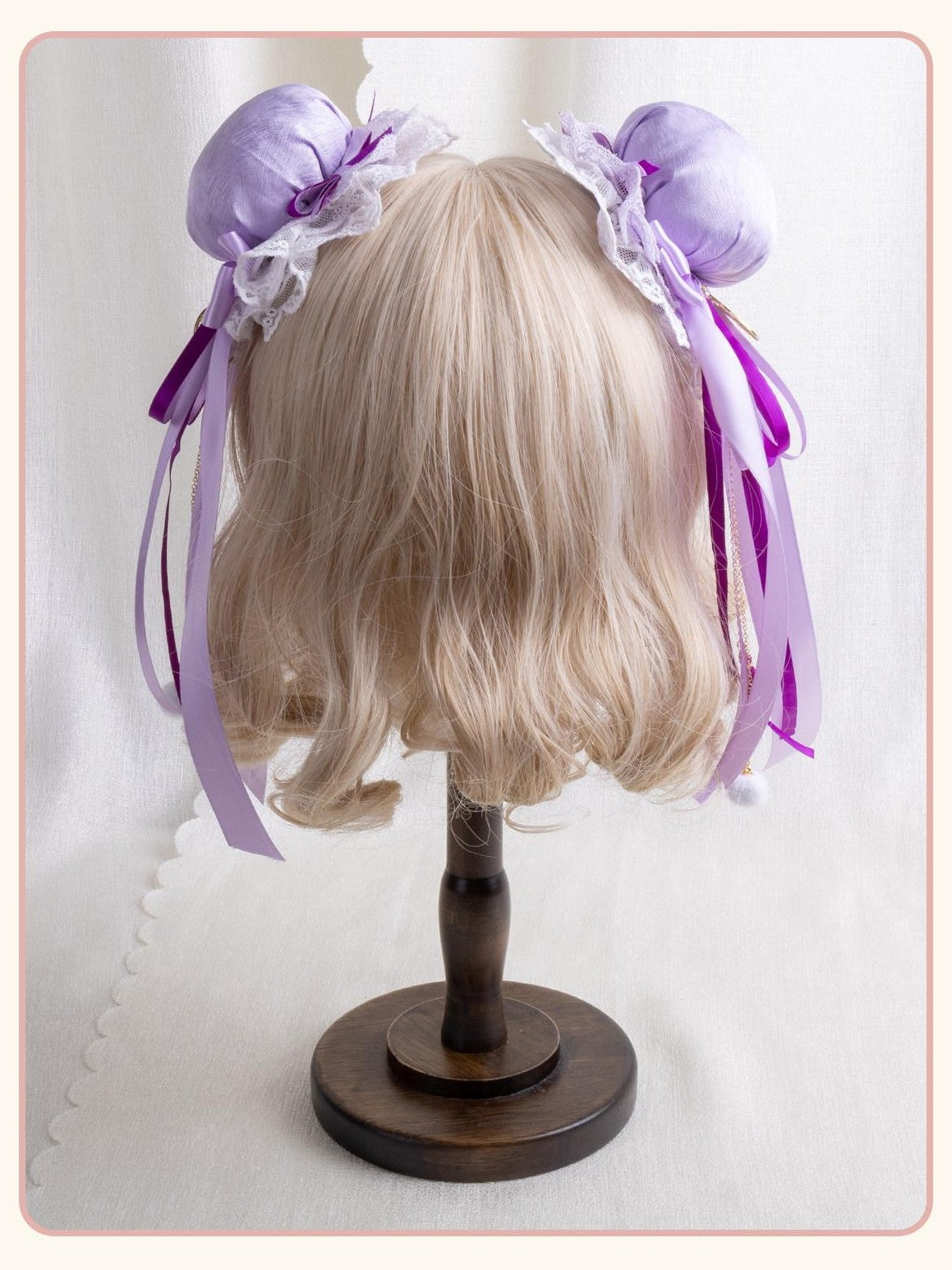 Stardust Rose Stardust Rose Candy Cloud Round Tassel Lolita Women's Hair Clips