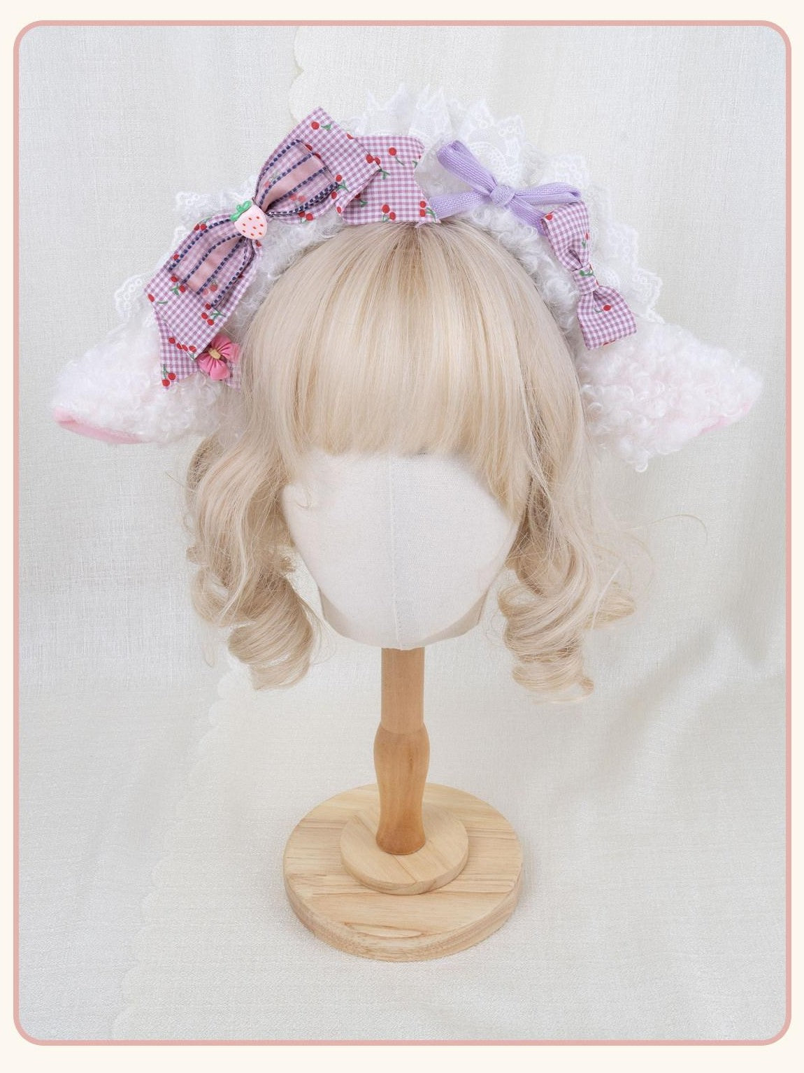 Stardust Rose Stardust Rose Gorgeous Bow Sheep Plush Lolita Women's Kc / Headbands