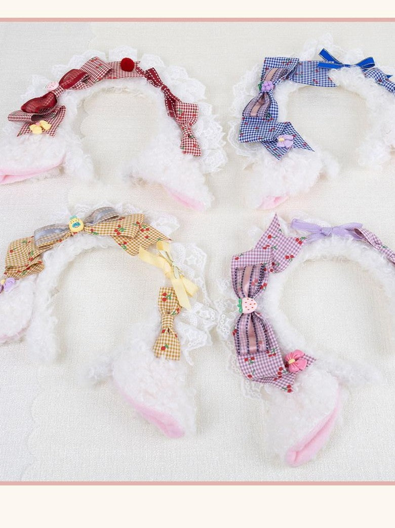Stardust Rose Stardust Rose Gorgeous Bow Sheep Plush Lolita Women's Kc / Headbands
