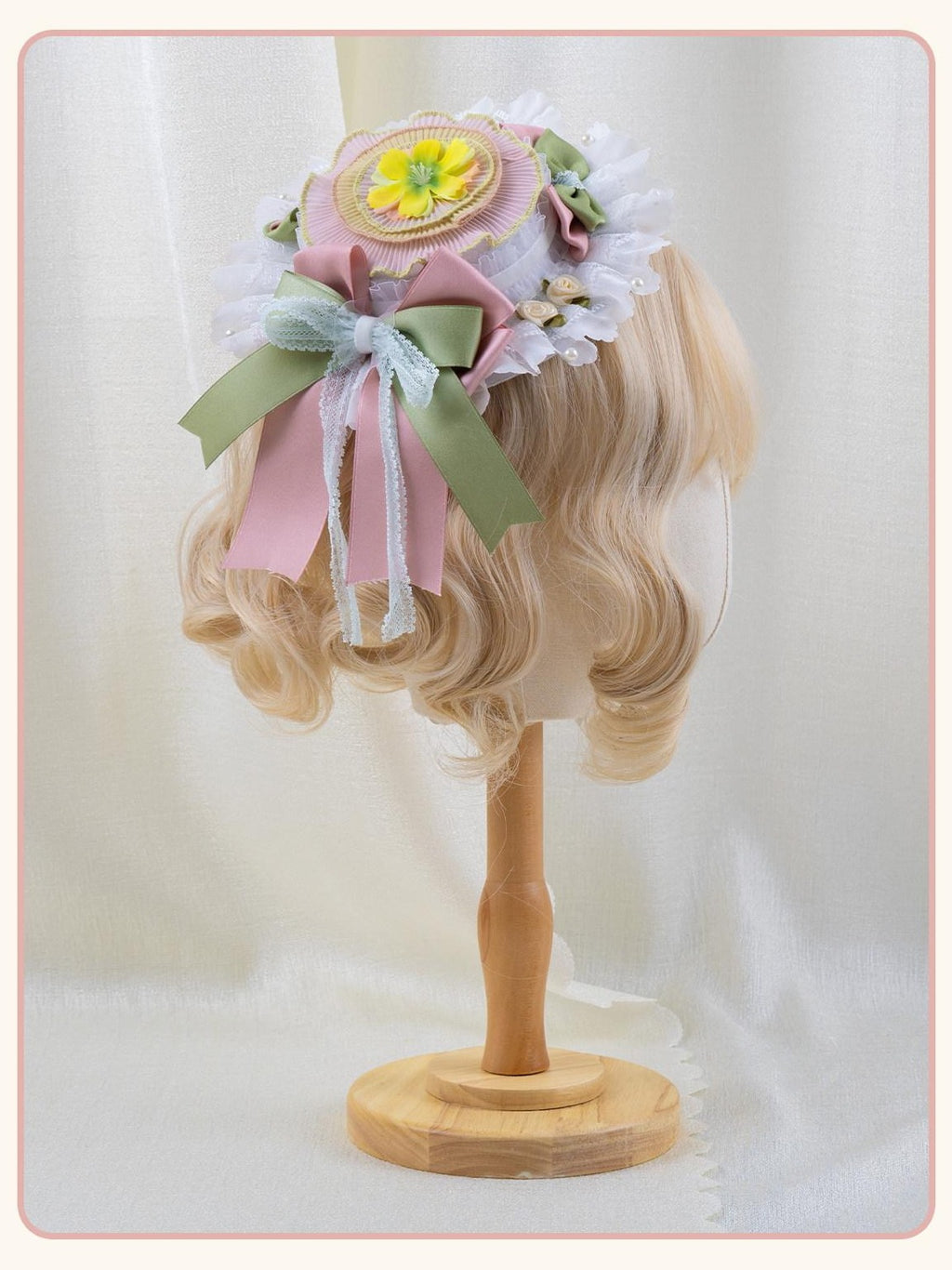 Stardust Rose Stardust Rose Hexagram Floral Lolita Handmade Women's Bonnets