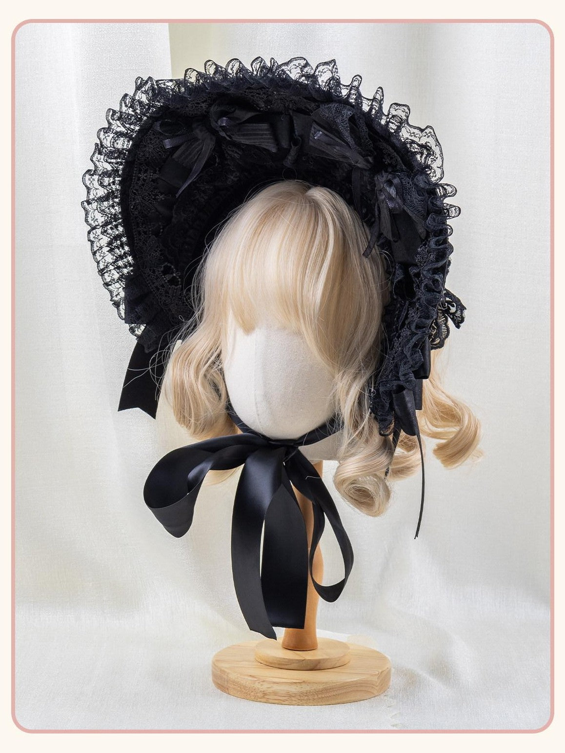 Stardust Rose Stardust Rose Lace Bow Feather Gothic Lolita Women's Lace Hair Clips