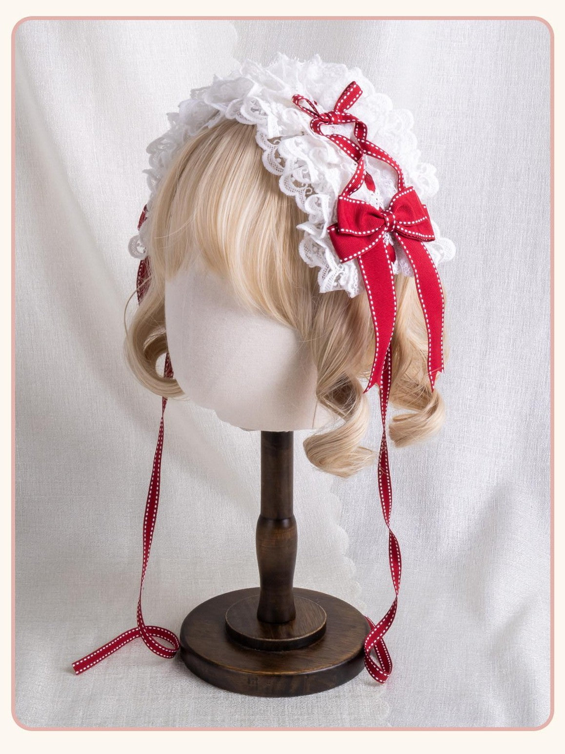 Stardust Rose Stardust Rose Lace Bow Mini Hat Headband Lolita Women's Hair Clips