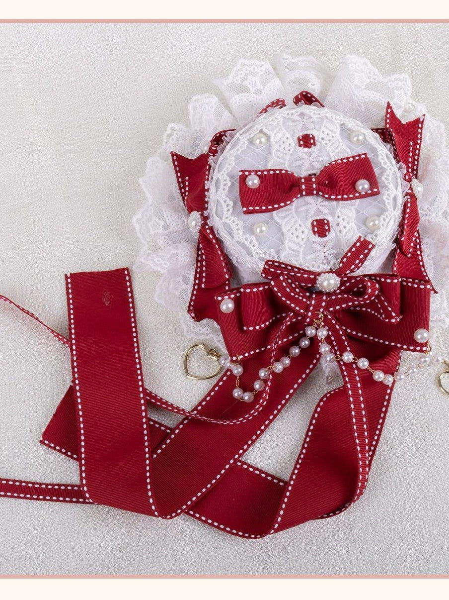Stardust Rose Stardust Rose Lace Bow Mini Hat Headband Lolita Women's Hair Clips