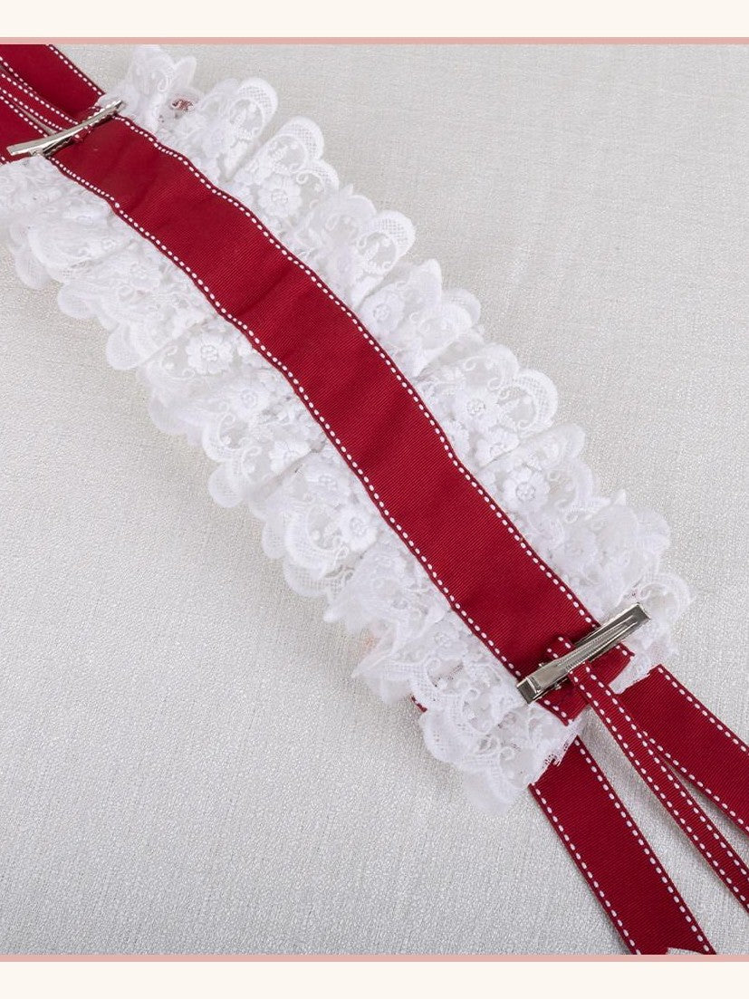 Stardust Rose Stardust Rose Lace Bow Mini Hat Headband Lolita Women's Hair Clips