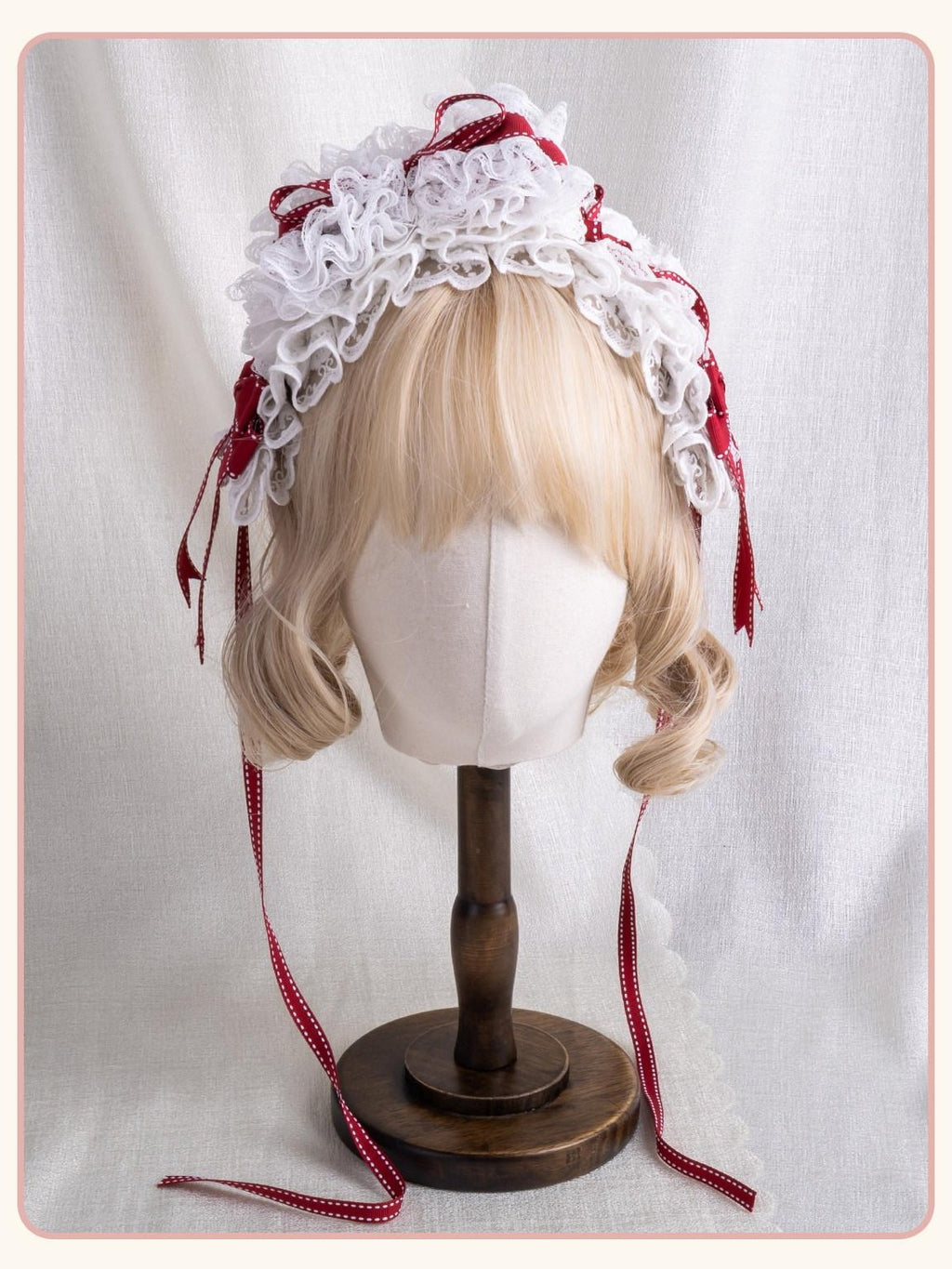 Stardust Rose Stardust Rose Lace Bow Mini Hat Headband Lolita Women's Hair Clips