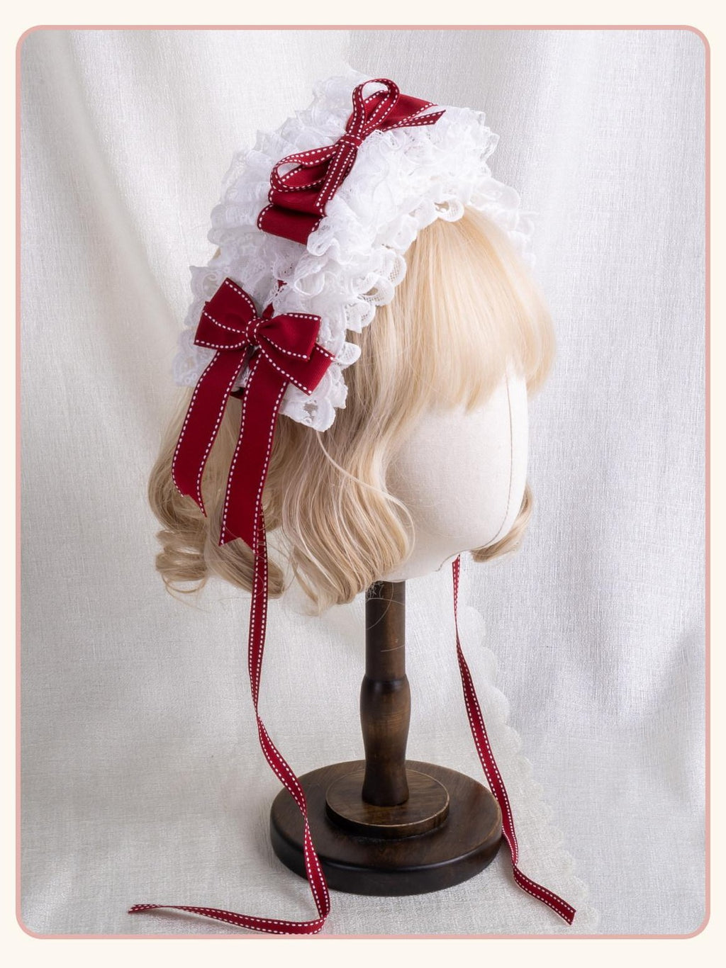Stardust Rose Stardust Rose Lace Bow Mini Hat Headband Lolita Women's Hair Clips