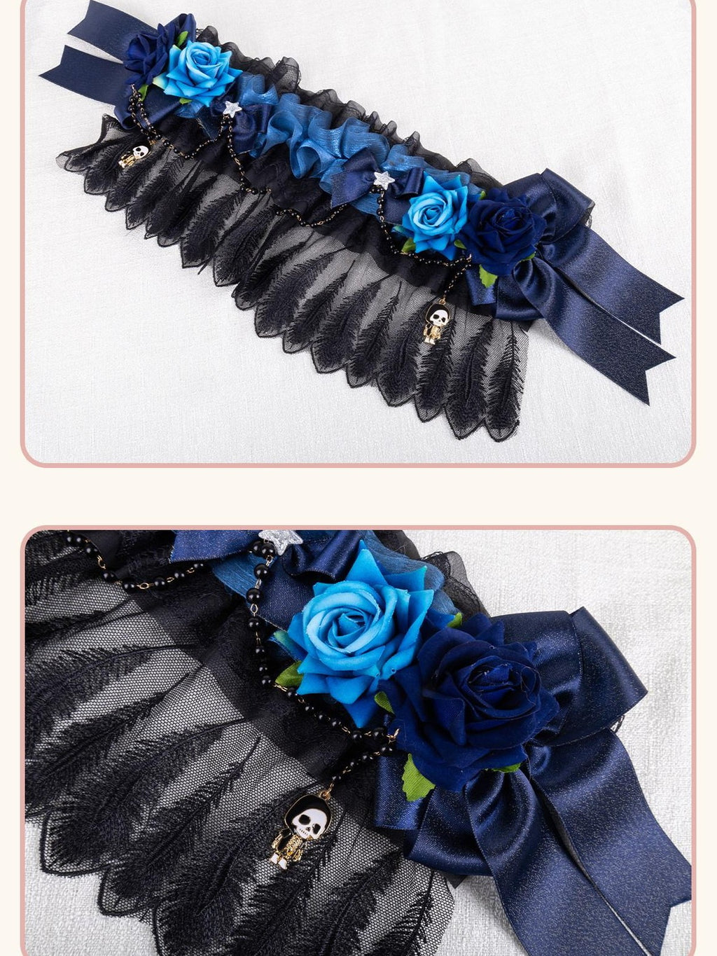 Stardust Rose Stardust Rose Lace Lolita Witch Hat Women's Star Blue Tulle Kc / Headbands