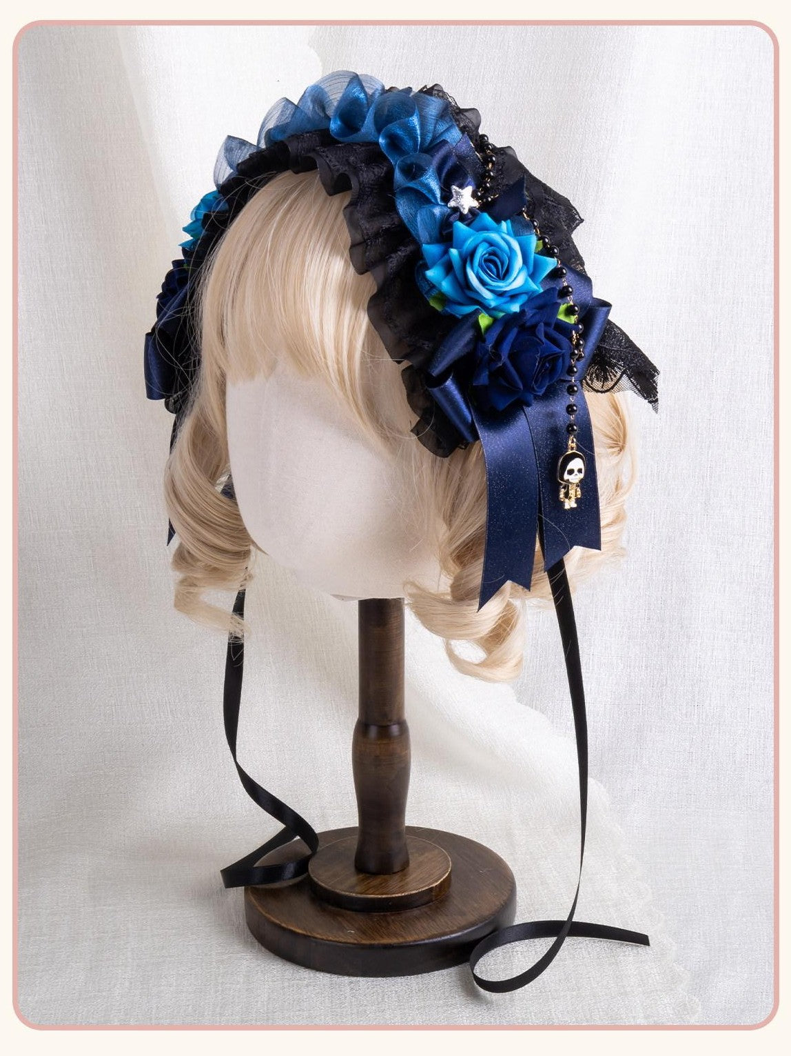 Stardust Rose Stardust Rose Lace Lolita Witch Hat Women's Star Blue Tulle Kc / Headbands
