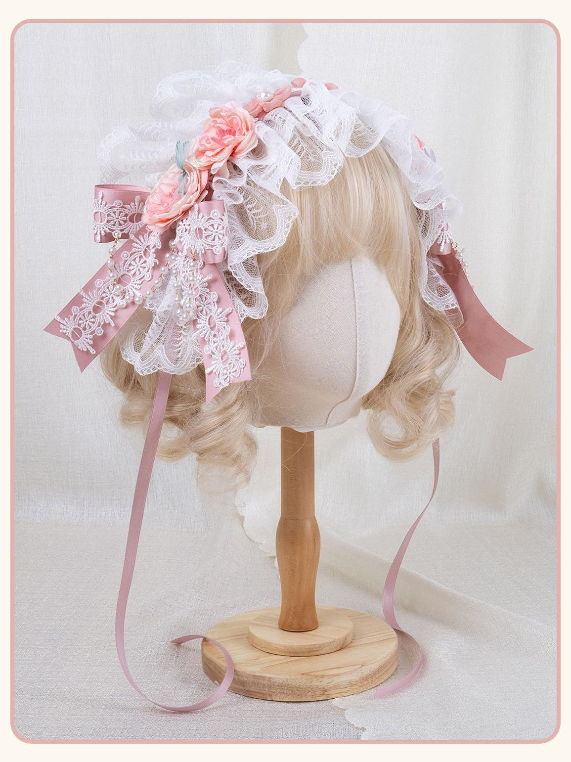 Stardust Rose Stardust Rose Lace Rosebud Handmade Women's Pure White Lace Kc / Headbands