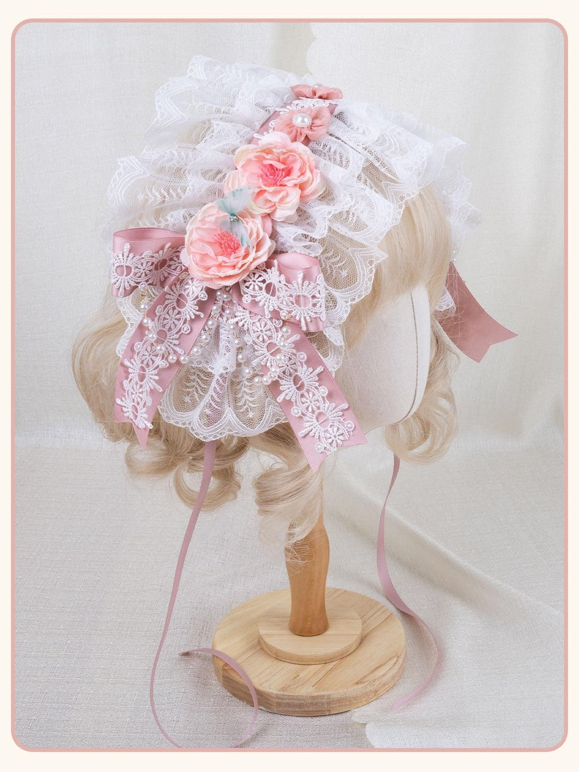 Stardust Rose Stardust Rose Lace Rosebud Handmade Women's Pure White Lace Kc / Headbands