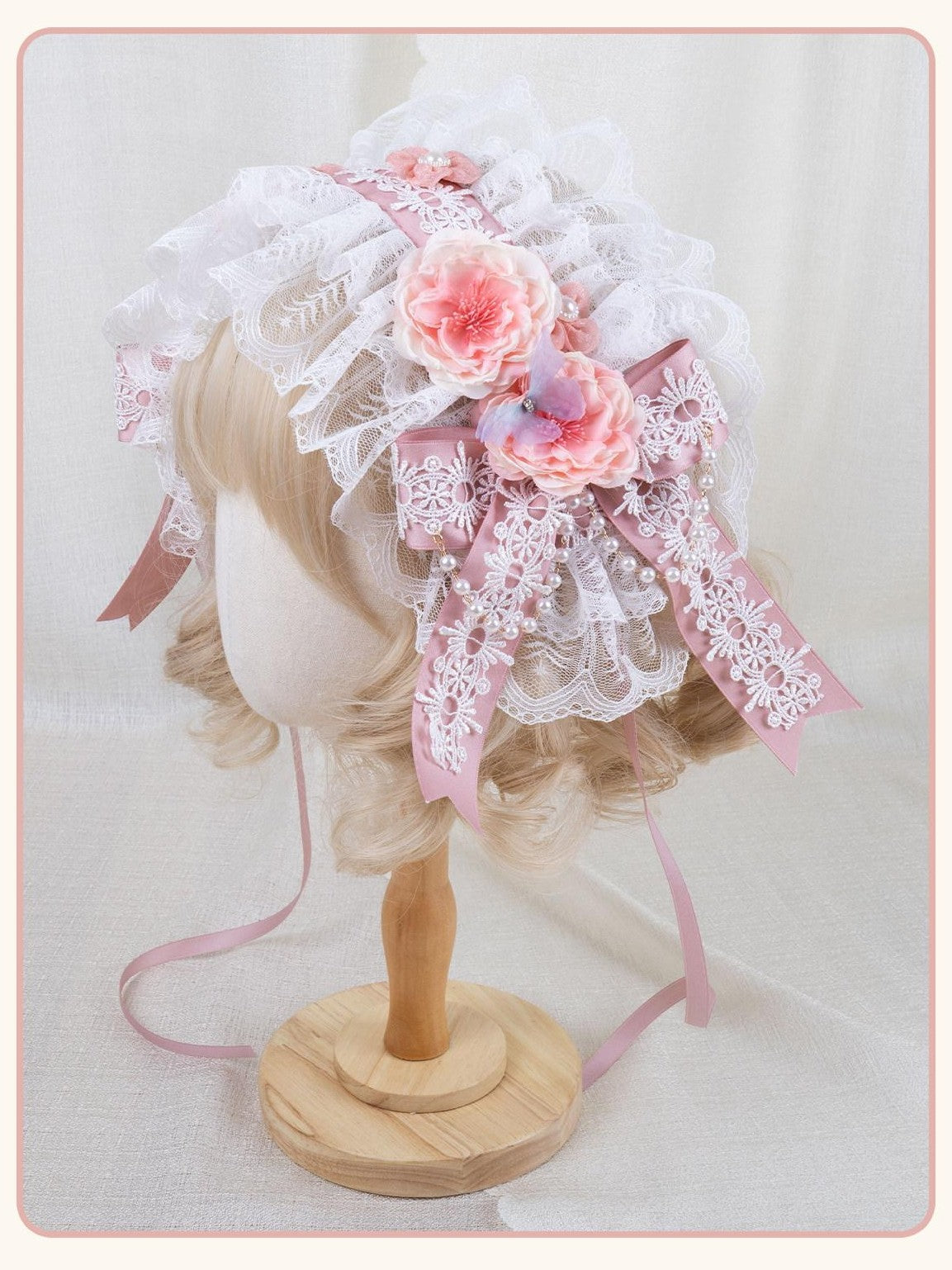 Stardust Rose Stardust Rose Lace Rosebud Handmade Women's Pure White Lace Kc / Headbands