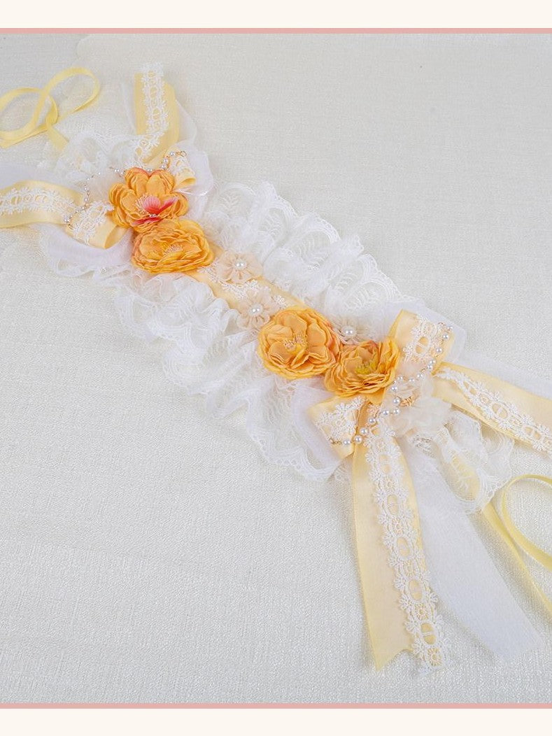 Stardust Rose Stardust Rose Lace Rosebud Handmade Women's Pure White Lace Kc / Headbands