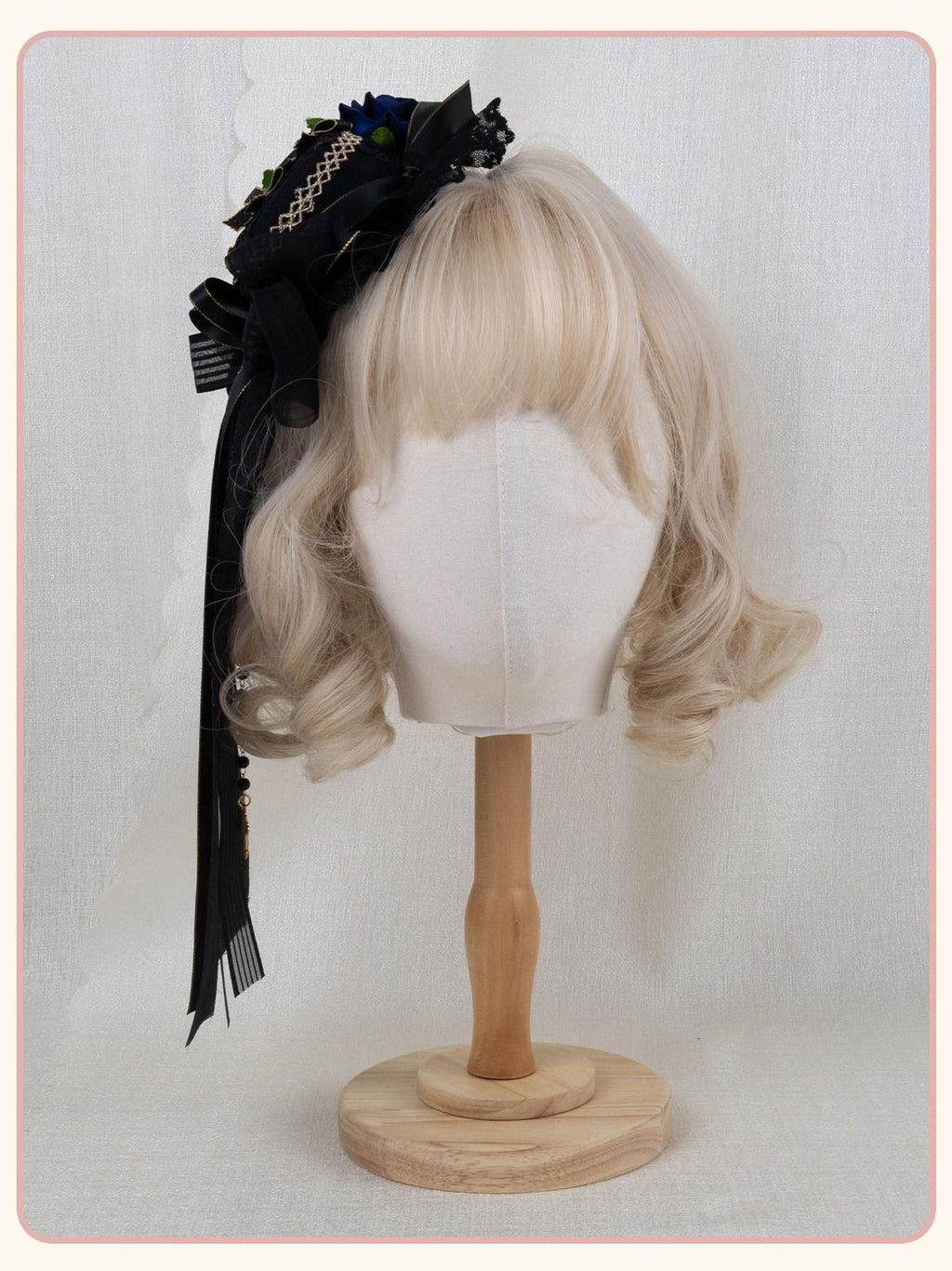 Stardust Rose Stardust Rose Lolita Dark Gothic Black Gold Mini Hat Women's Hair Clips