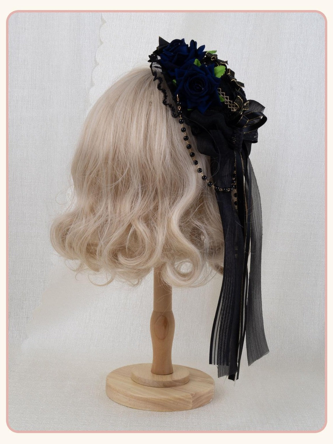 Stardust Rose Stardust Rose Lolita Dark Gothic Black Gold Mini Hat Women's Hair Clips