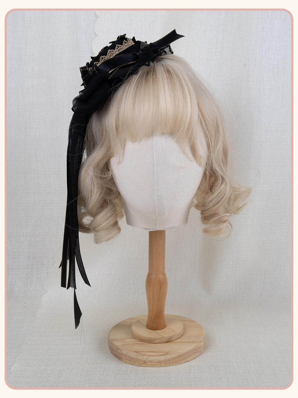 Stardust Rose Stardust Rose Lolita Dark Gothic Black Gold Mini Hat Women's Hair Clips