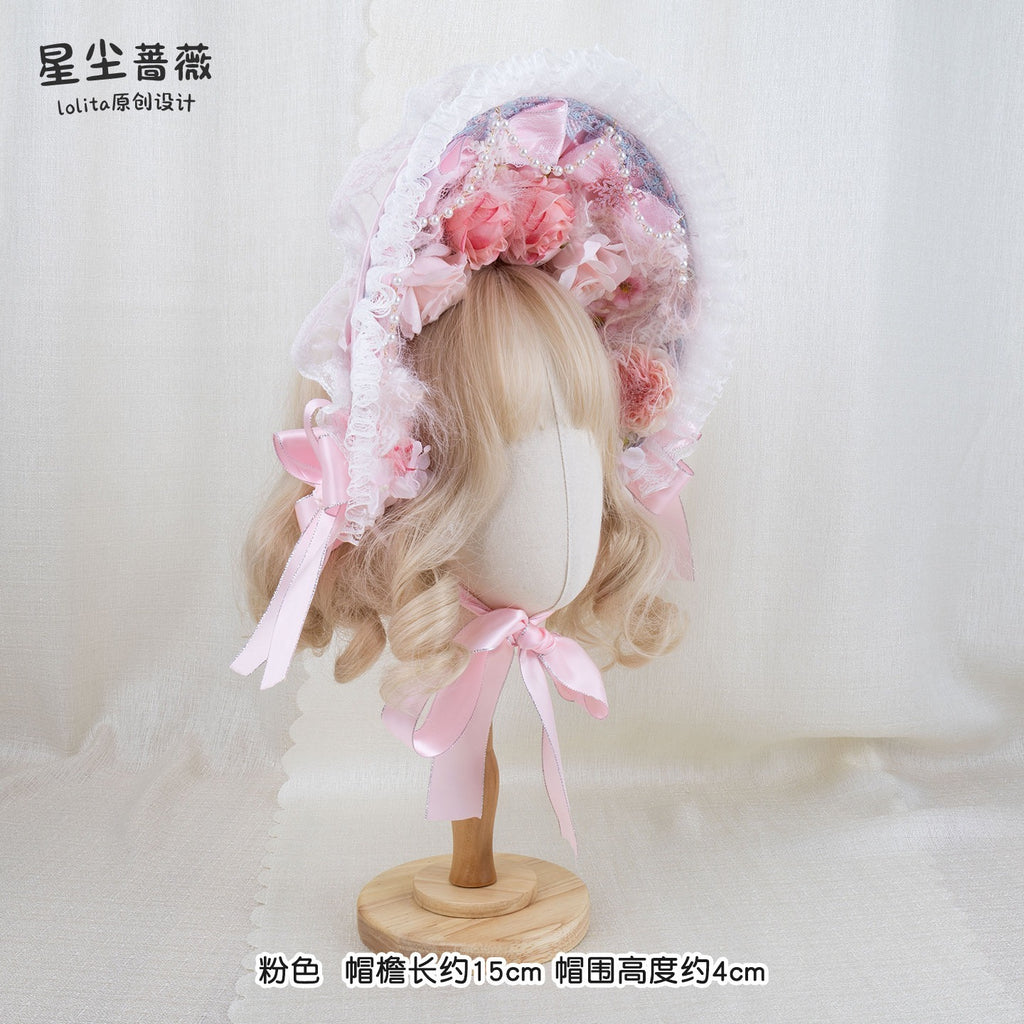 Stardust_Rose_Stardust_Rose_Lolita_Handmade_Bonnet_Tea_Party_Women's_Hair_Clips_952198740231_MISSTT