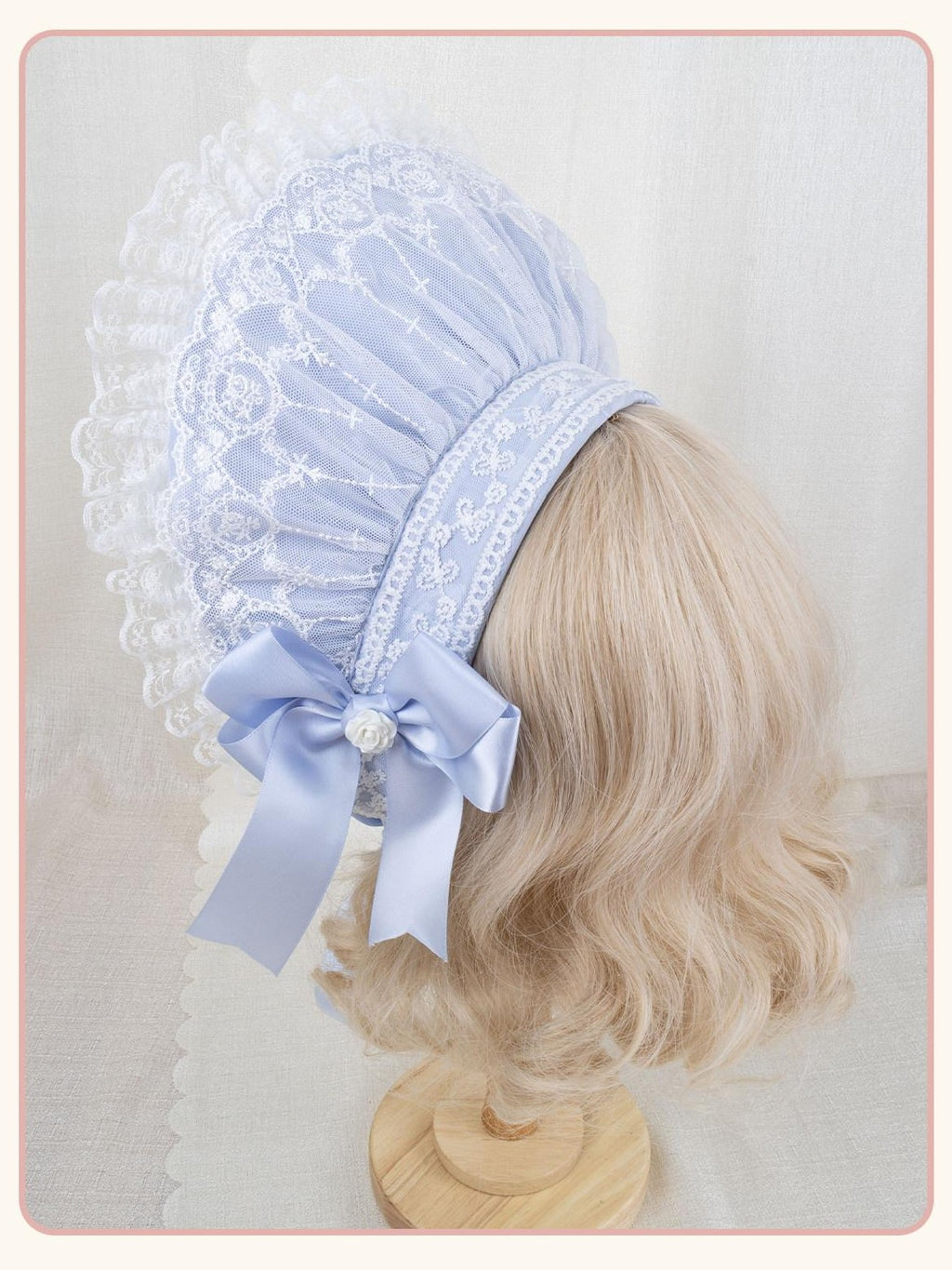 Stardust Rose Stardust Rose Lolita Handmade Bonnet Tea Party Women's Hair Clips