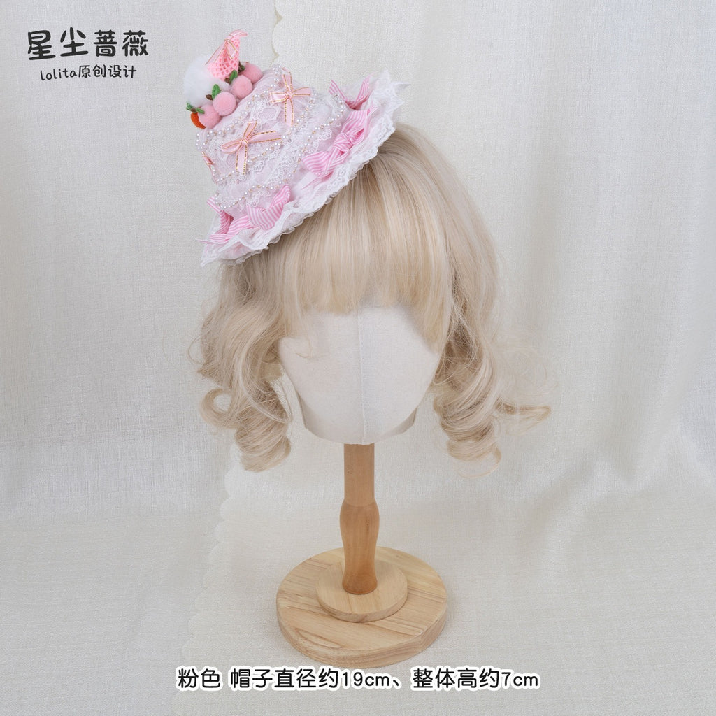 Stardust_Rose_Stardust_Rose_Lolita_Handmade_Mini_Cake_Hat_Women's_Hair_Clips_938659809613_MISSTT