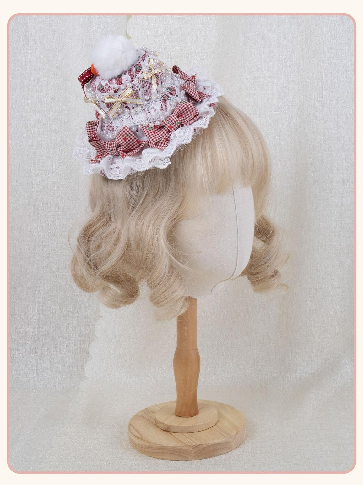 Stardust Rose Stardust Rose Lolita Handmade Mini Cake Hat Women's Hair Clips