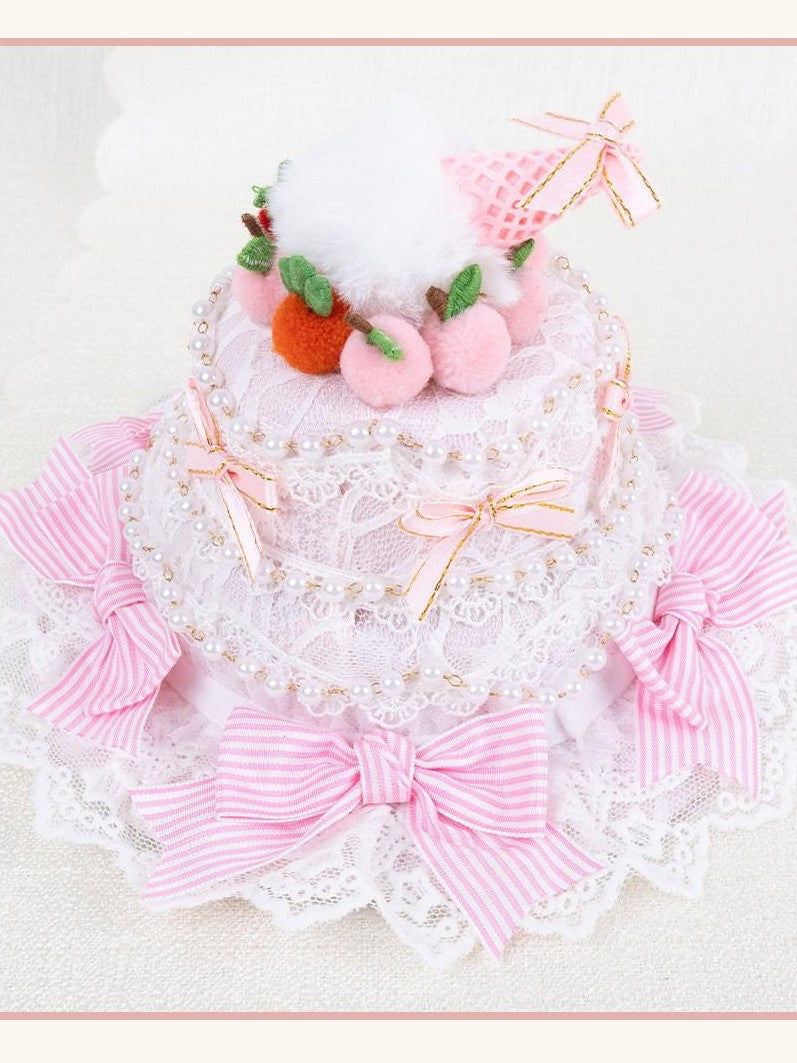 Stardust Rose Stardust Rose Lolita Handmade Mini Cake Hat Women's Hair Clips