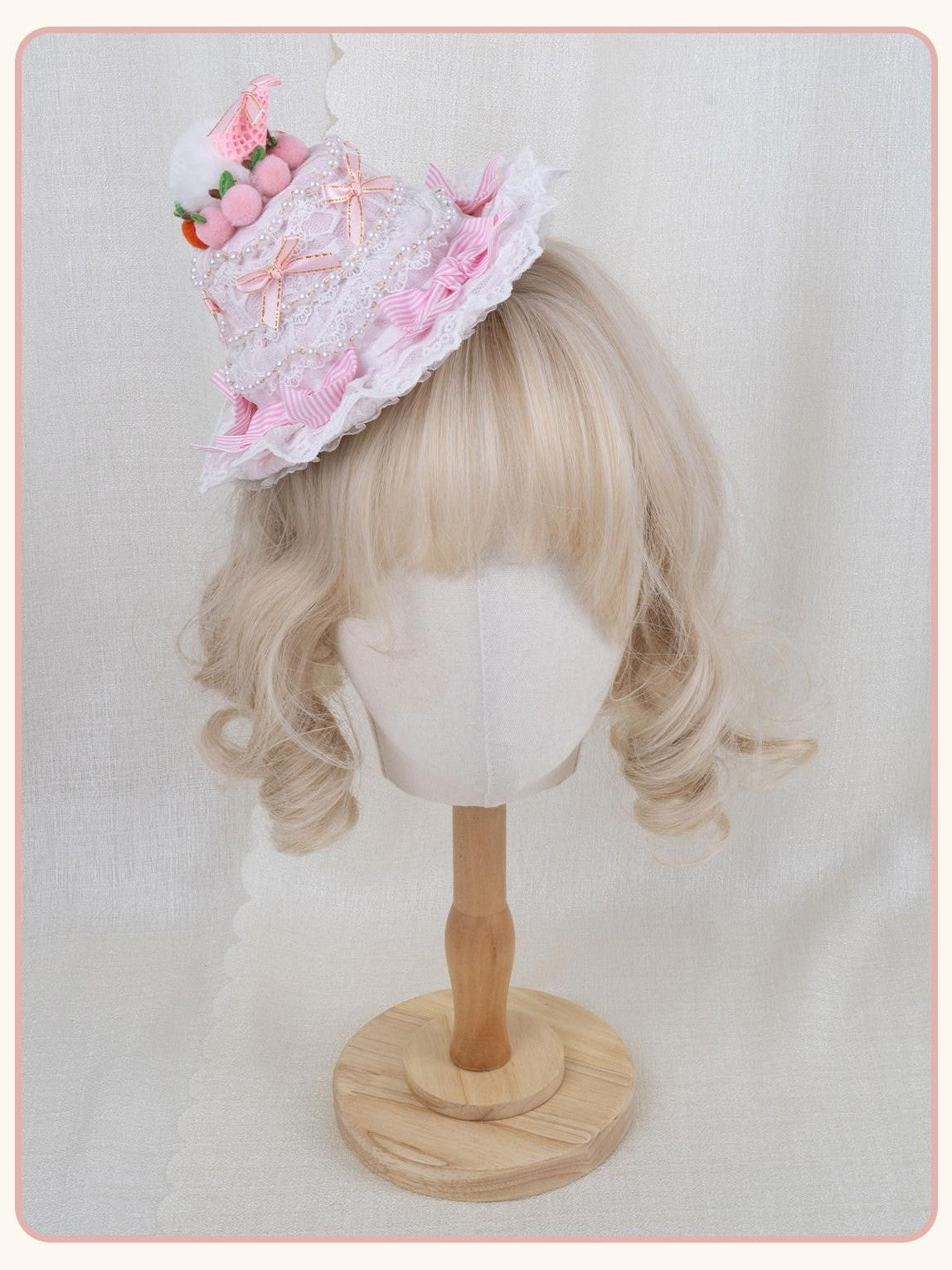Stardust Rose Stardust Rose Lolita Handmade Mini Cake Hat Women's Hair Clips