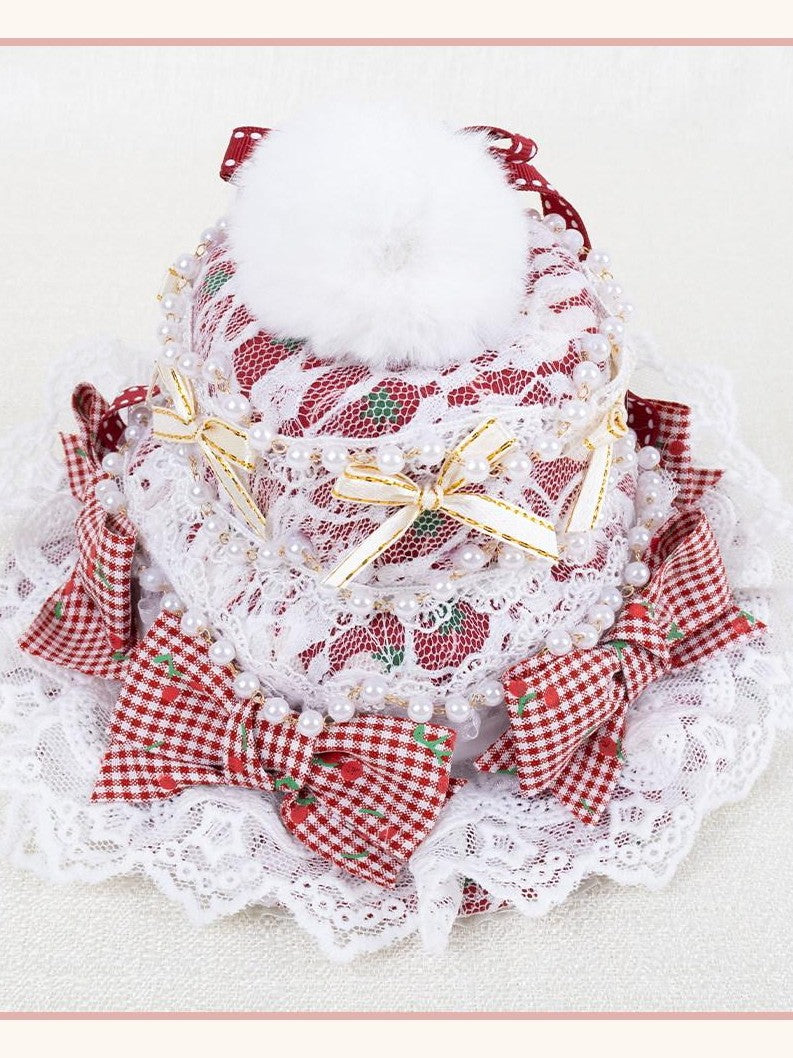 Stardust Rose Stardust Rose Lolita Handmade Mini Cake Hat Women's Hair Clips