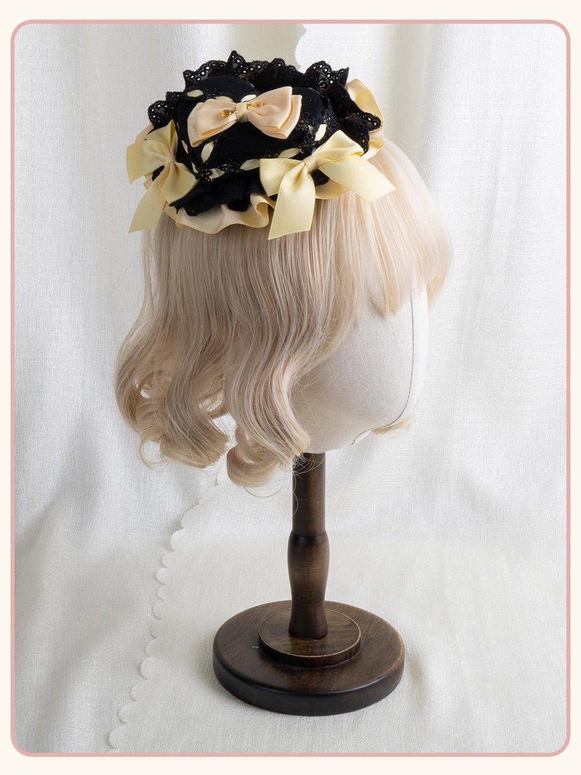 Stardust Rose Stardust Rose Lolita Heart Box Mini Top Hat Bow Women's Kc / Headbands