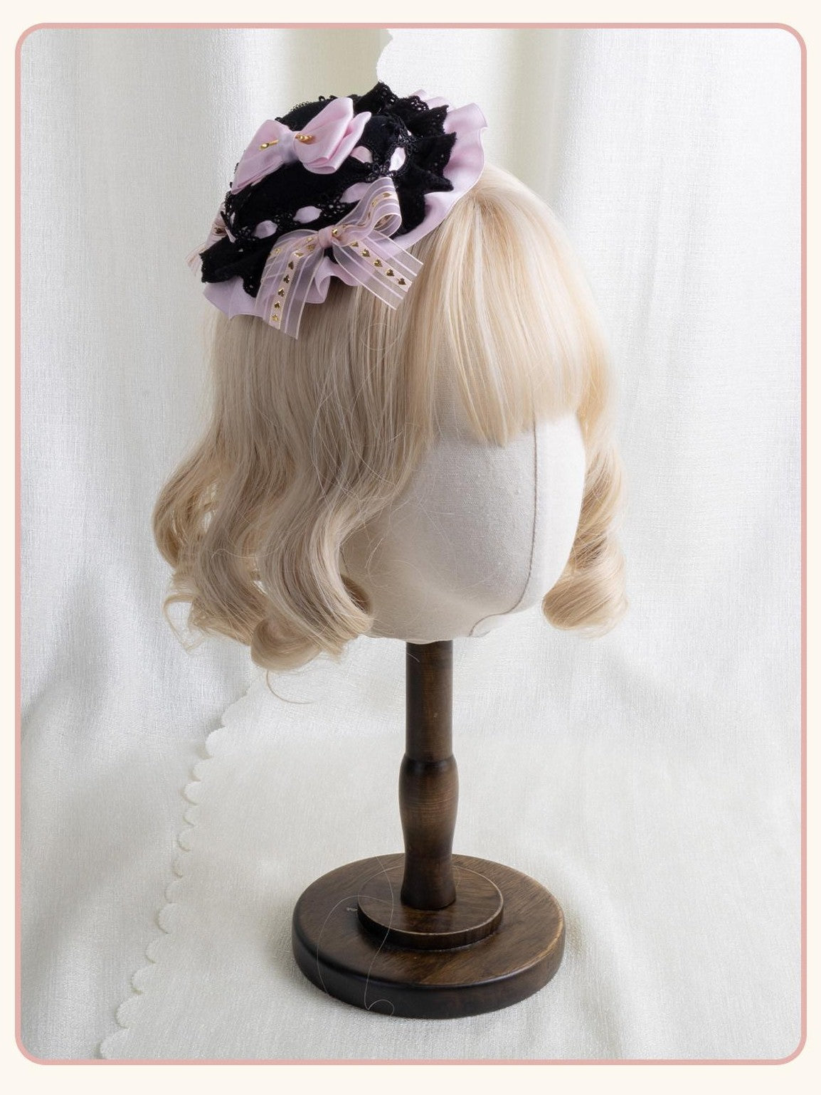 Stardust Rose Stardust Rose Lolita Heart Box Mini Top Hat Bow Women's Kc / Headbands