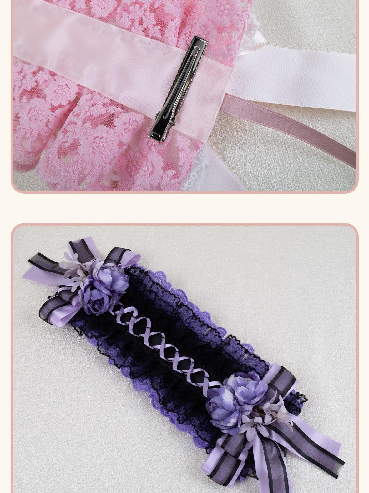Stardust Rose Stardust Rose Lolita Lace Bow Rosebud Women's Lace Kc / Headbands