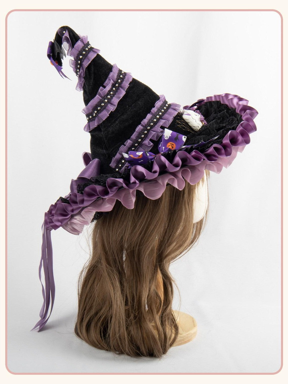 Stardust Rose Stardust Rose Lolita Lace Pumpkin Witch Hat Women's Kc / Headbands