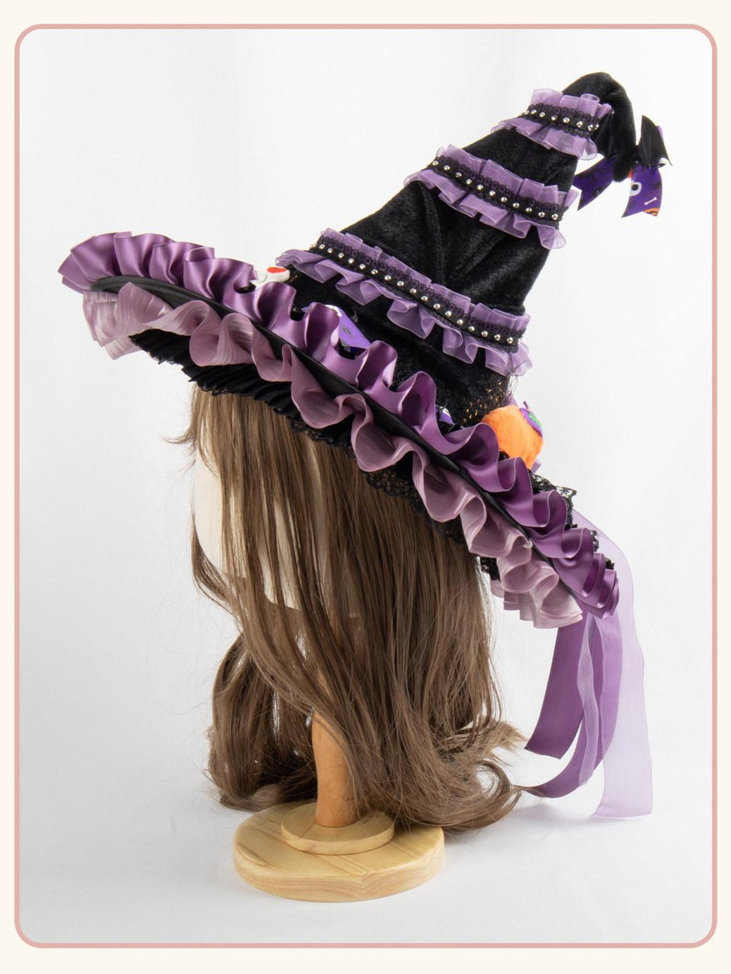 Stardust Rose Stardust Rose Lolita Lace Pumpkin Witch Hat Women's Kc / Headbands
