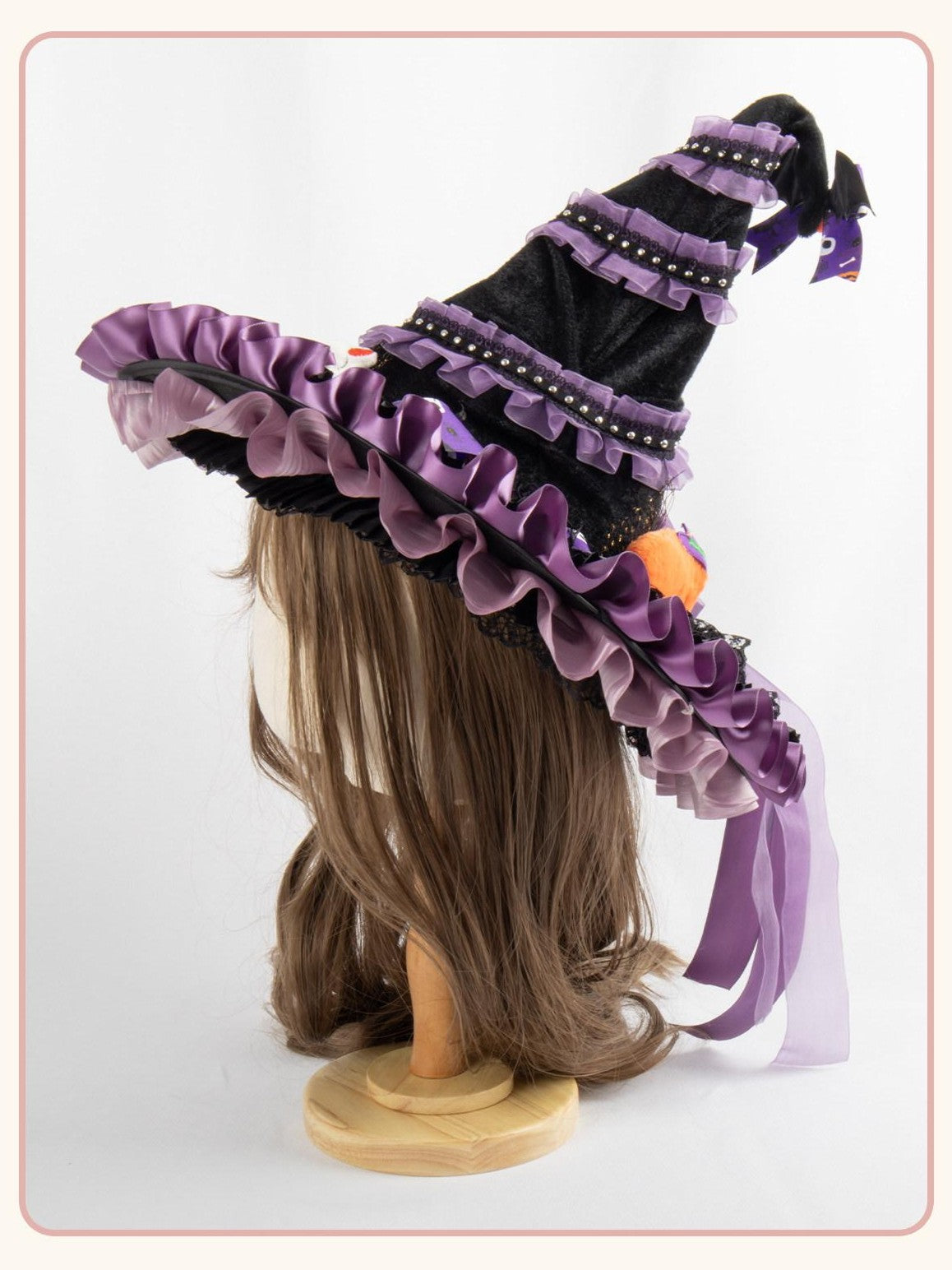 Stardust Rose Stardust Rose Lolita Lace Pumpkin Witch Hat Women's Kc / Headbands