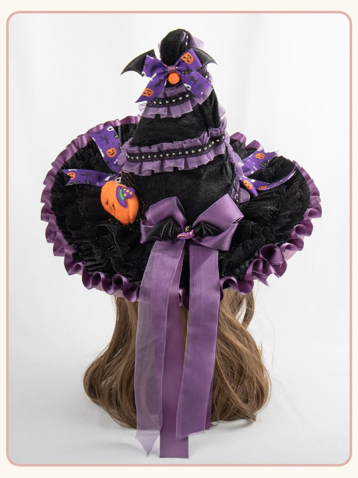 Stardust Rose Stardust Rose Lolita Lace Pumpkin Witch Hat Women's Kc / Headbands