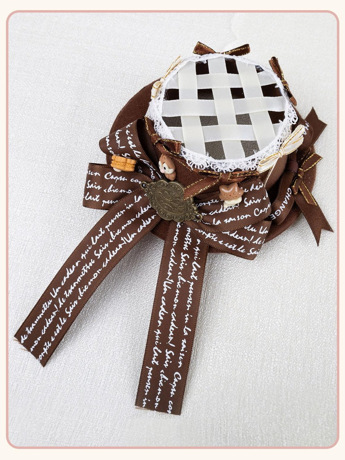 Stardust Rose Stardust Rose Lolita Mini Hat Clip Handmade Women's Chocolate Kc / Headbands