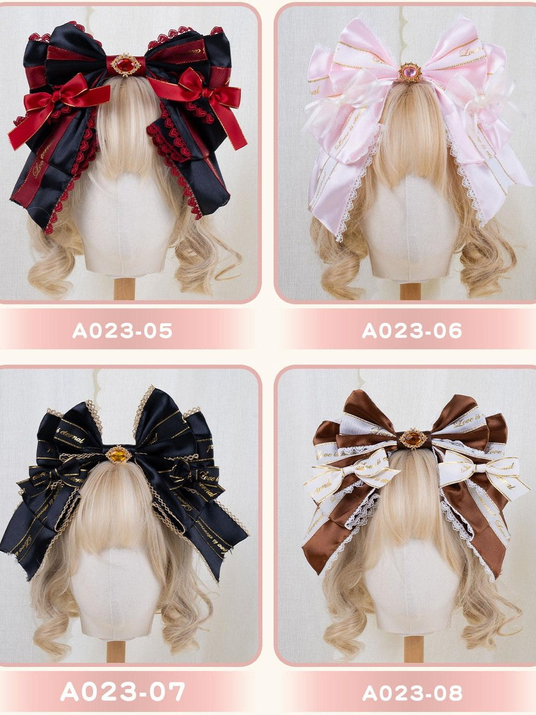 Stardust Rose Stardust Rose Original Handmade Lolita Large Bow Elegant Women's Headbows