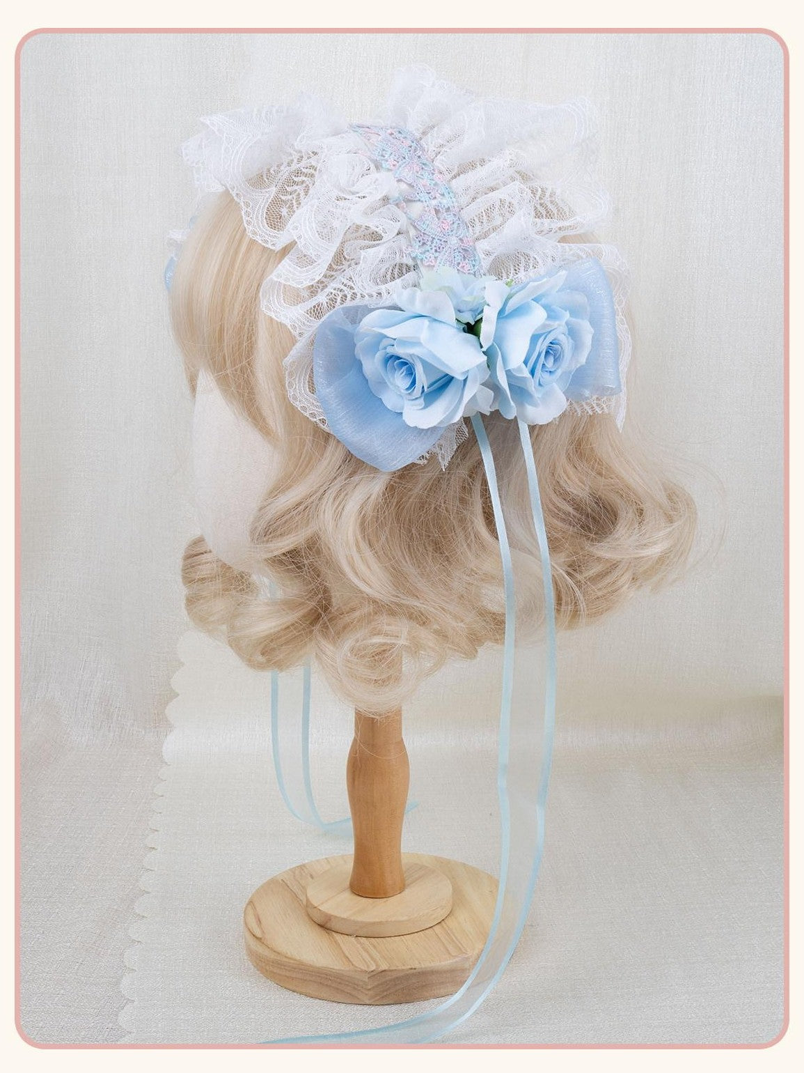 Stardust Rose Stardust Rose Pink Blue Animal Ear Lolita Women's Half Bonnets