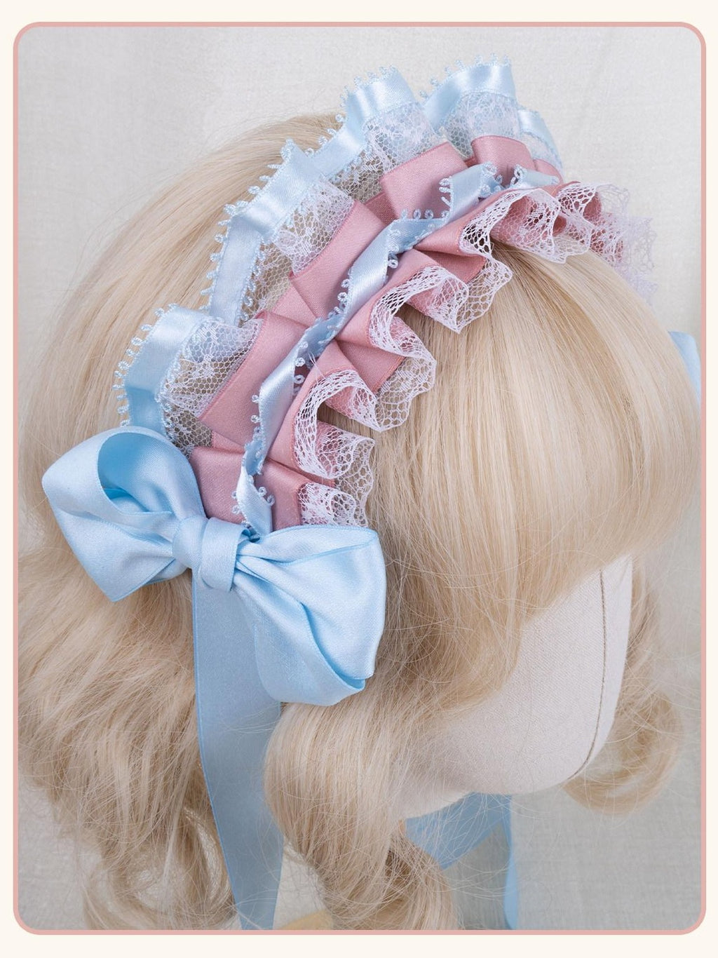 Stardust Rose Stardust Rose Pink Blue Animal Ear Lolita Women's Half Bonnets