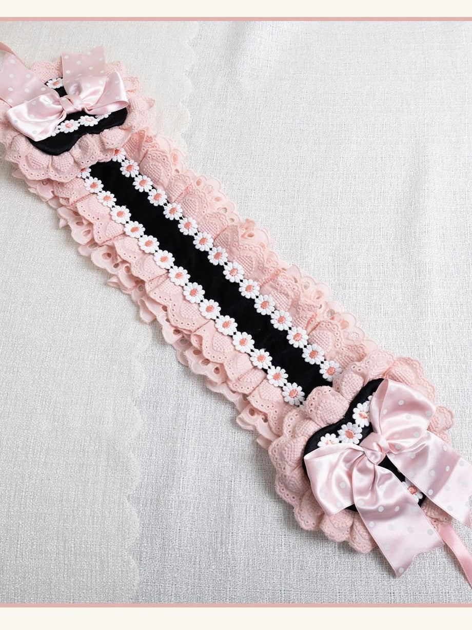 Stardust Rose Stardust Rose Polka Dot Lolita Flat Beret Lace Bow Heart Women's Hair Clips