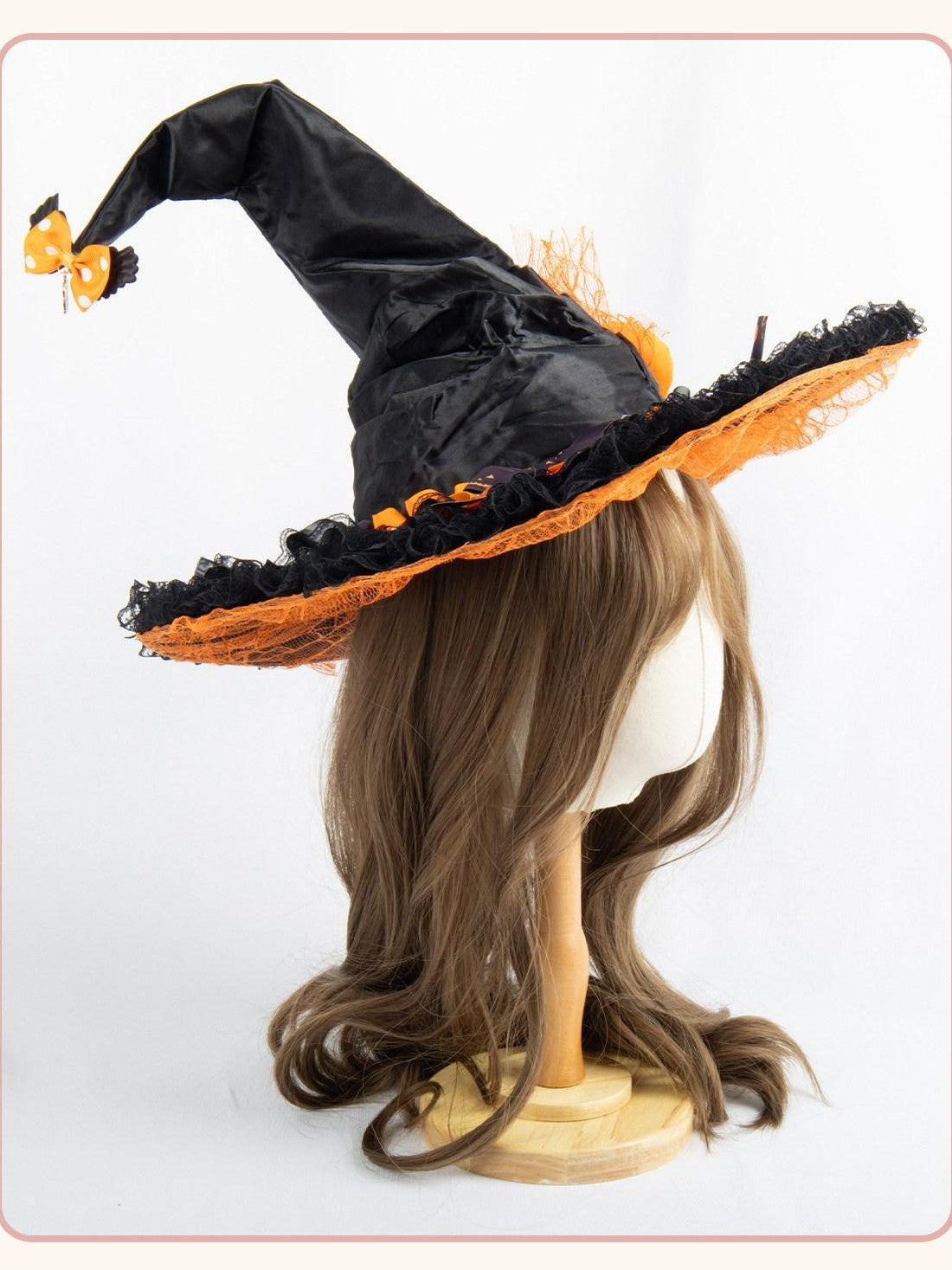 Stardust Rose Stardust Rose Pumpkin Garden Witch Hat Lolita Bow Women's Hair Clips