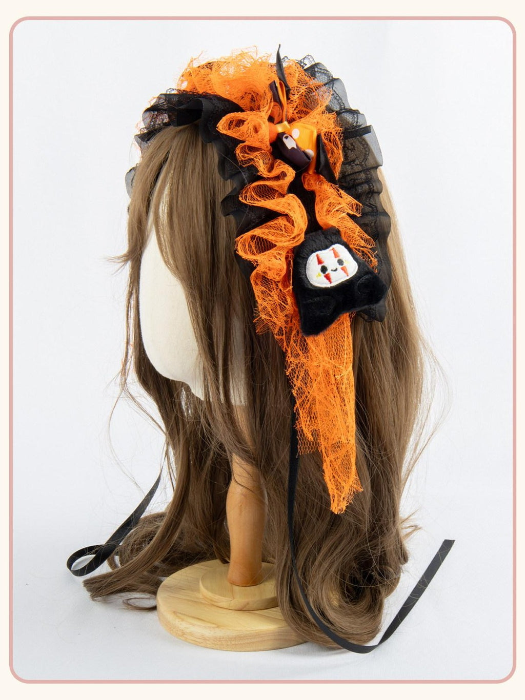 Stardust Rose Stardust Rose Pumpkin Garden Witch Hat Lolita Bow Women's Hair Clips