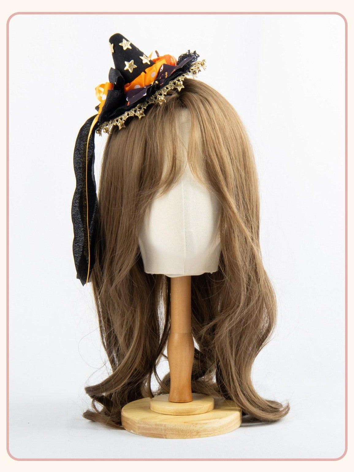 Stardust Rose Stardust Rose Pumpkin Garden Witch Hat Lolita Bow Women's Hair Clips